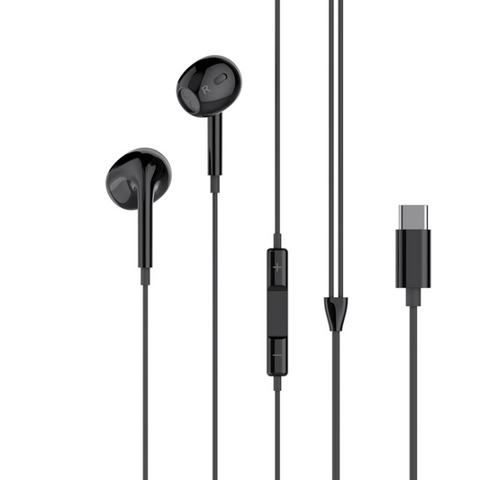Ακουστικά Handsfree USB-C XO Design EP74, Μαύρο