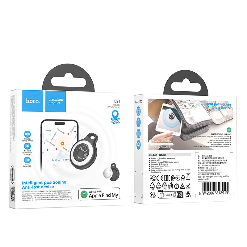 HOCO SmartTag E91 για σειρές iOS, Μαύρο