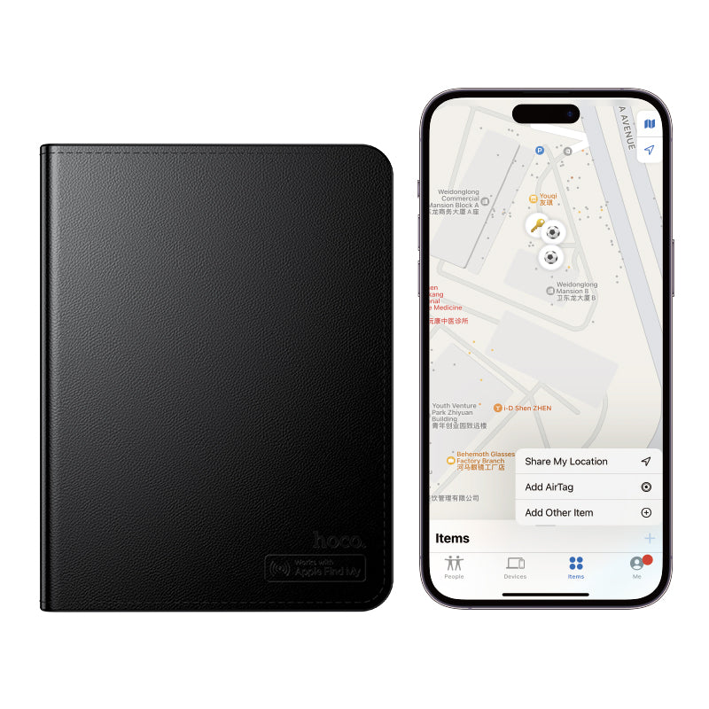 HOCO SmartTag Passport E91G για iOS Series, Μαύρο