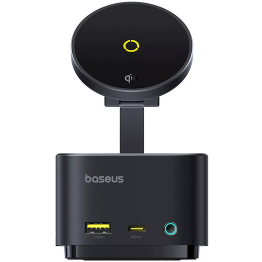 Πολυλειτουργικός Hub Baseus MagPro II 7σε1, 1 x USB-A - 2 x USB-C - 1 x HDMI - 1 x QI - 1 x SD - 1 x microSD, Μαύρο Επανασφραγισμένο B00072900121-00
