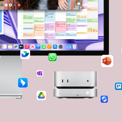Orico MiniLink M49P Multifunctional Hub for Apple Mac Mini M4, 9in1, Silver