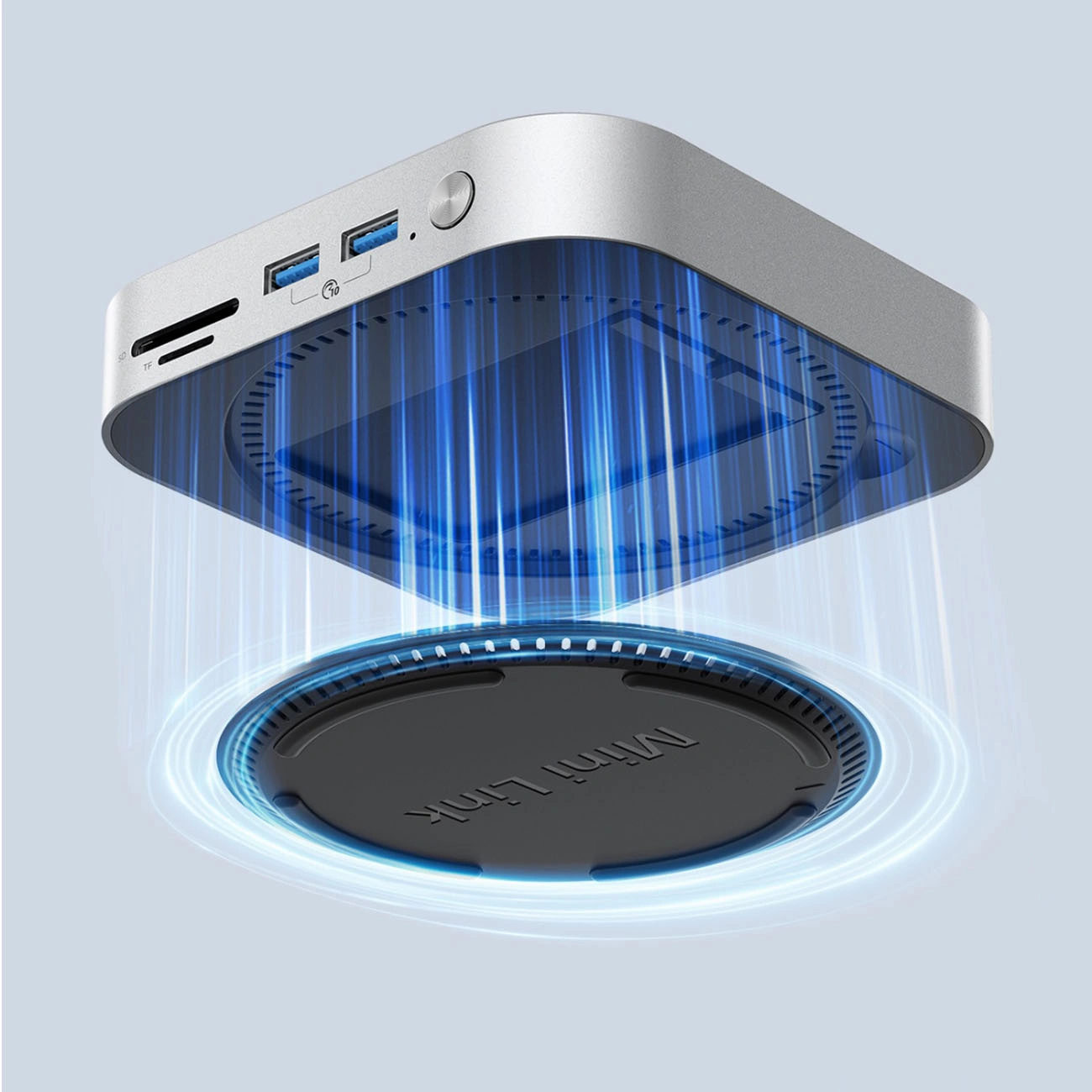 Orico MiniLink M49P Multifunctional Hub for Apple Mac Mini M4, 9in1, Silver