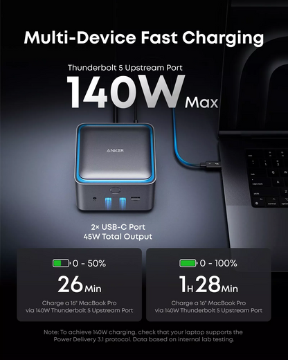 Anker Prime TB5 Thunderbolt Hub, 14in1, Gray A83B53A1
