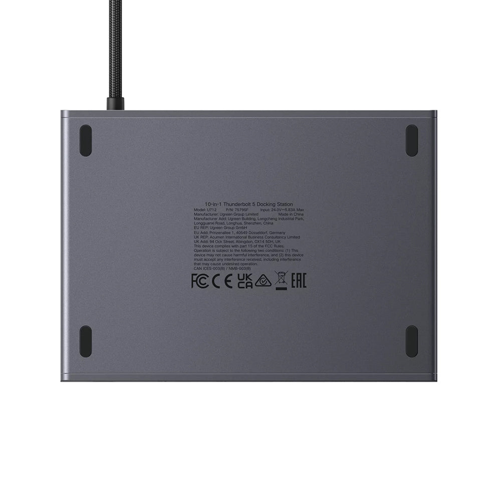 Hub Thunderbolt UGREEN U712, 10σε1, Γκρι