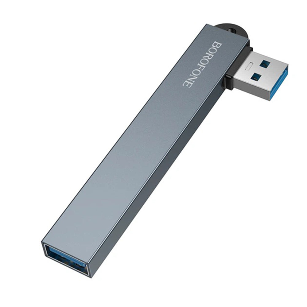 USB Hub Borofone FH1, 4σε1, Γκρι