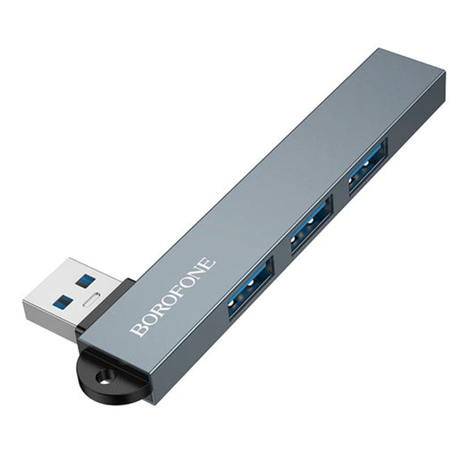 Borofone FH1 USB Hub, 4in1, Gray