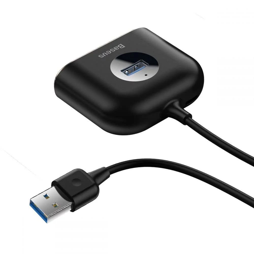 Hub USB Baseus Square, 1 x USB-A 3.0 - 3 x USB-A, Μαύρο CAHUB-AY01