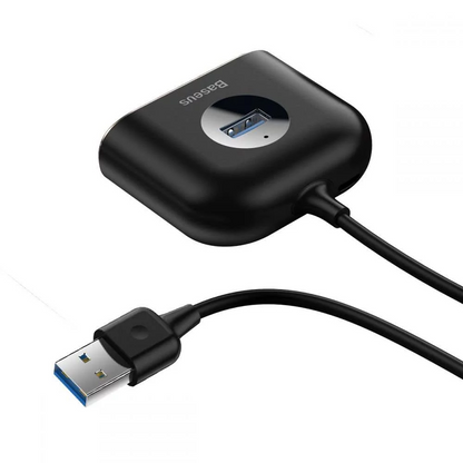 Hub USB Baseus Square, 1 x USB-A 3.0 - 3 x USB-A, Μαύρο CAHUB-AY01