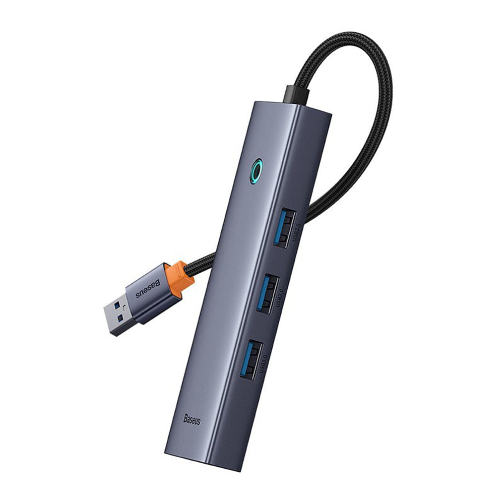 Hub USB Baseus UltraJoy, 3 x USB-A 3.0 - 1 x RJ45, Γκρι B0005280A813-01