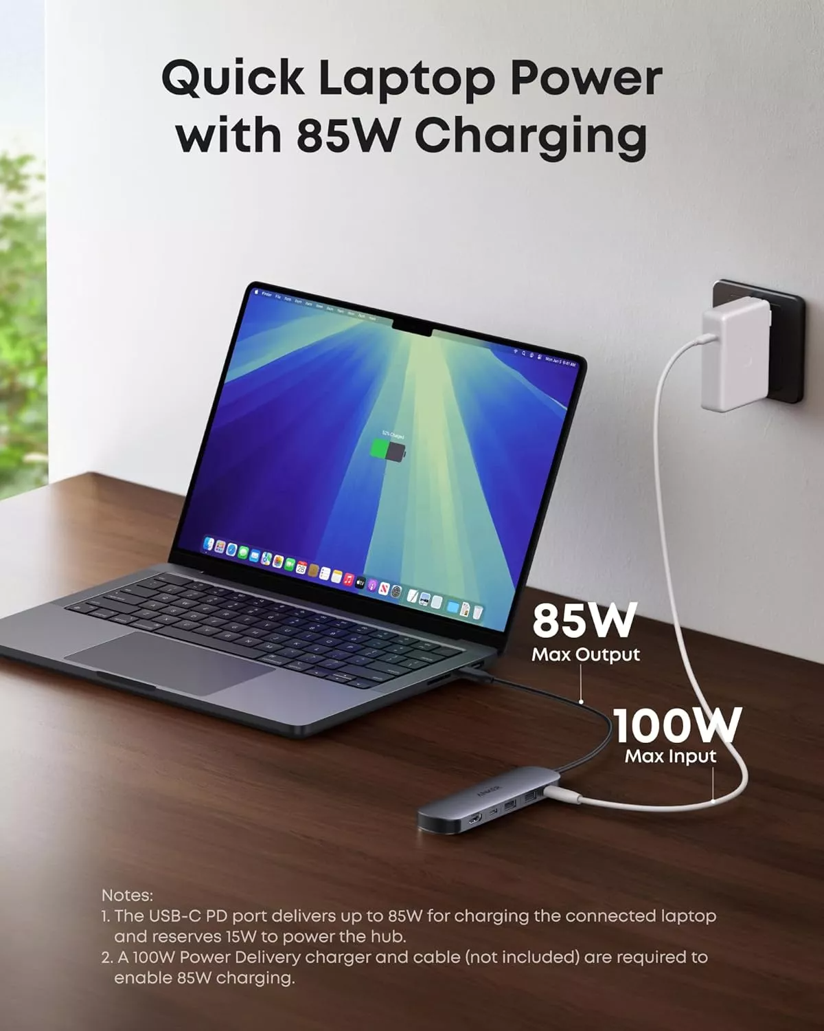 Hub USB-C Anker, 2 x USB-A 3.0 - 2 x USB-C - 1 x HDMI - 1 x SD - 1 x microSD, Γκρι A83D2HA1