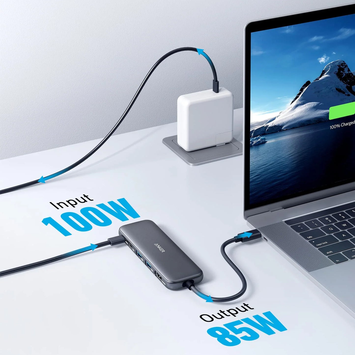 Hub USB-C Anker 332, 2 x USB-A - 2 x USB-C - 1 x HDMI, Γκρι A8355H11