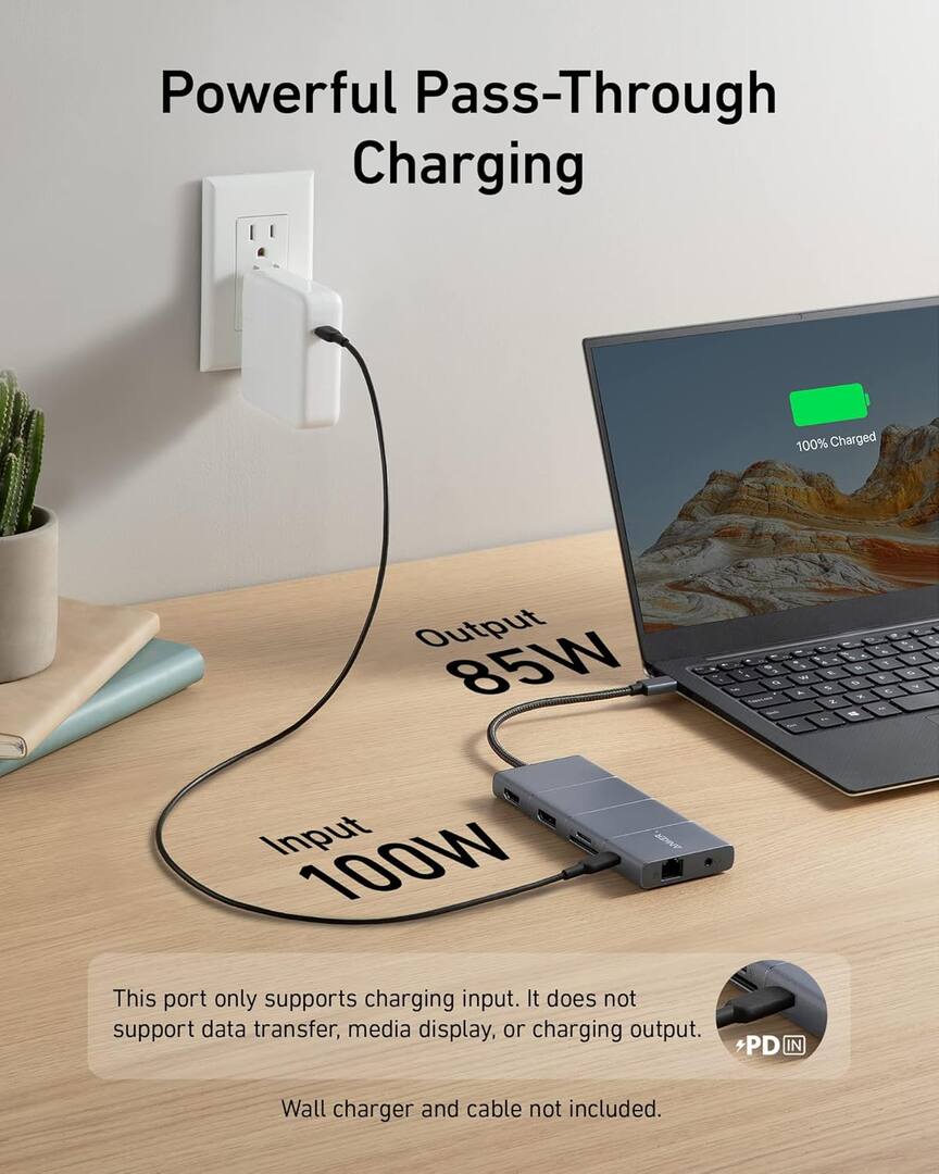 Hub USB-C Anker PowerExpand, 1 x USB-A 3.2 - 2 x USB-A - 2 x USB-C - 1 x Display Port - 1 x HDMI - 1 x Jack 3.5mm - 1 x RJ45 - 1 x SD - 1 x microSD, Γκρι