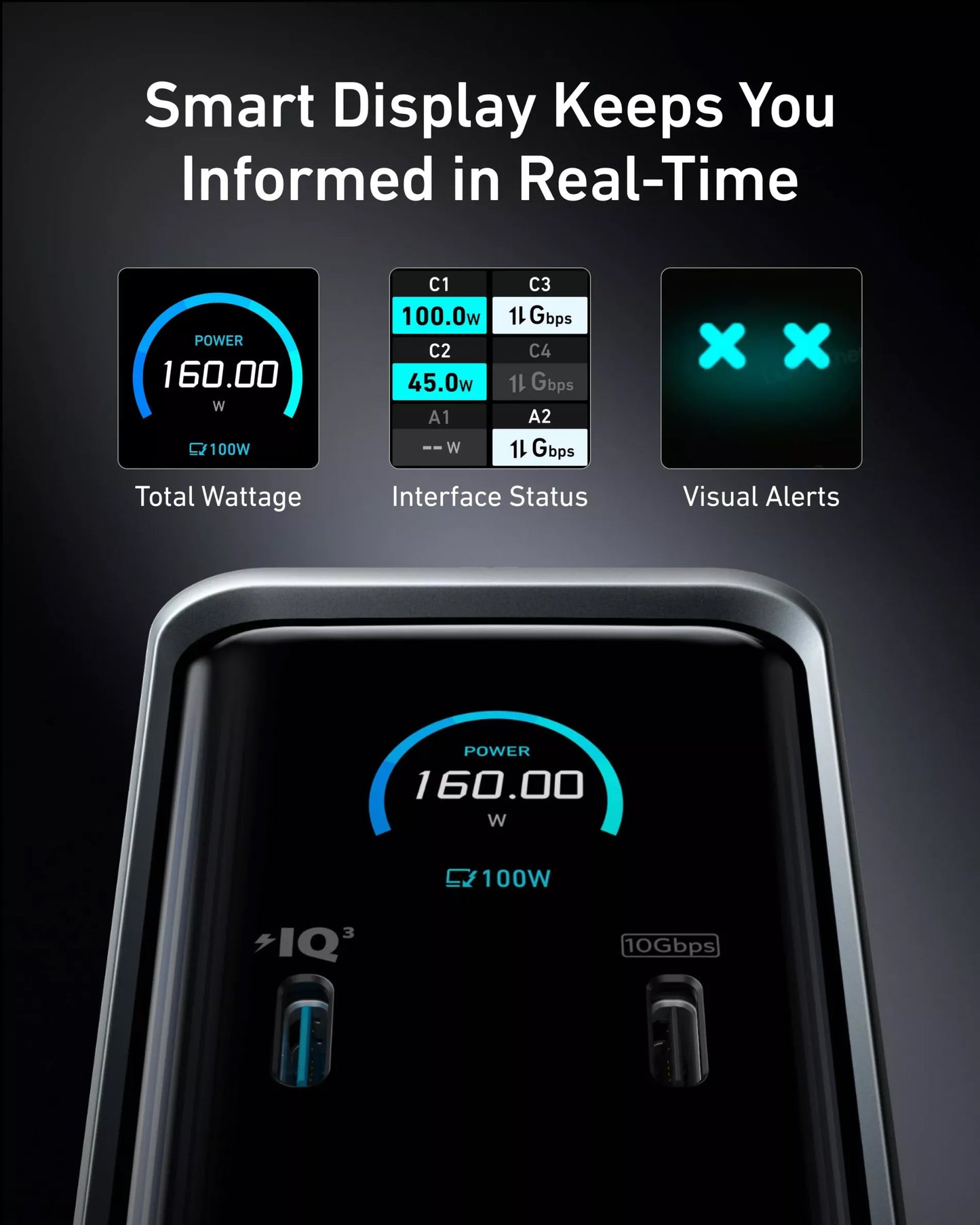 Hub Πολλαπλών Λειτουργιών Anker Prime 737, 2 x USB-A 3.0 - 3 x USB-A - 5 x USB-C - 2 x HDMI - 1 x Jack 3.5mm - 1 x RJ45, Μαύρο A83B63A1
