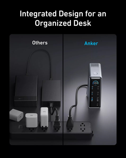 Anker Prime 737 USB-C Hub, 2 x USB-A 3.0 - 3 x USB-A - 5 x USB-C - 2 x HDMI - 1 x 3.5mm Jack - 1 x RJ45, Black A83B63A1