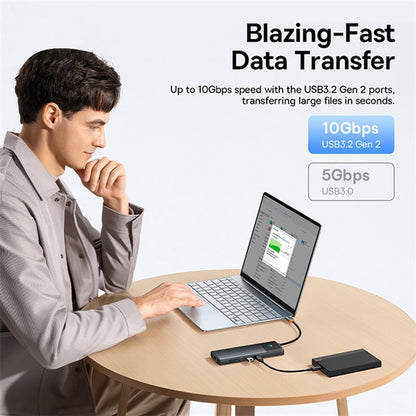Hub USB-C Baseus Gleam II, 10in1, Μαύρο B0114200