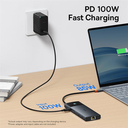 Hub USB-C Baseus Gleam II, 10in1, Μαύρο B0114200