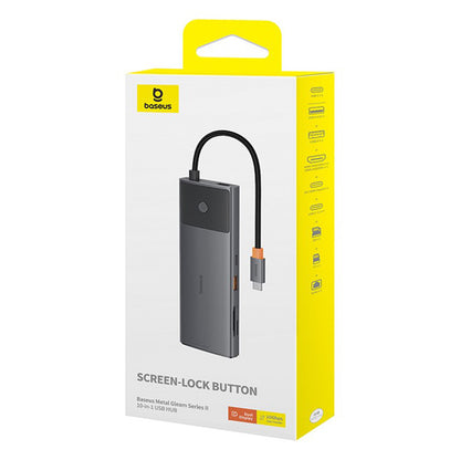 Hub USB-C Baseus Gleam II, 10in1, Μαύρο B0114200