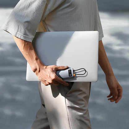 Hub USB-C Baseus Metal Gleam, 3 x USB-A 3.0 - 1 x USB-C - 1 x HDMI - 1 x SD - 1 x microSD, Γκρι B00030708811-01