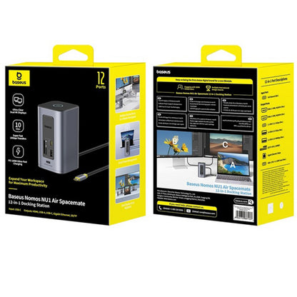 Hub USB-C Baseus NU1 Air Spacemate, 12in1, Γκρι B00061800123-00