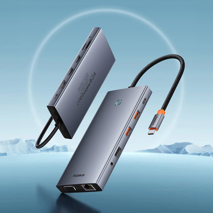 Hub USB-C Baseus PortalJoy, 13in1, Γκρι B00053002811-01