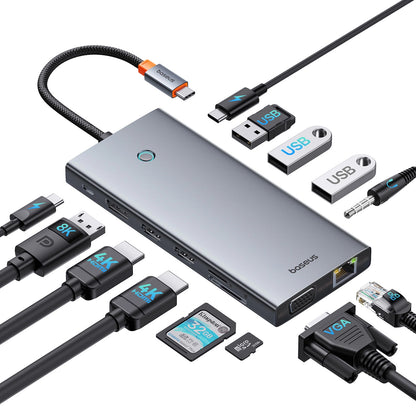 Hub USB-C Baseus PortalJoy, 13in1, Γκρι B00053002811-01