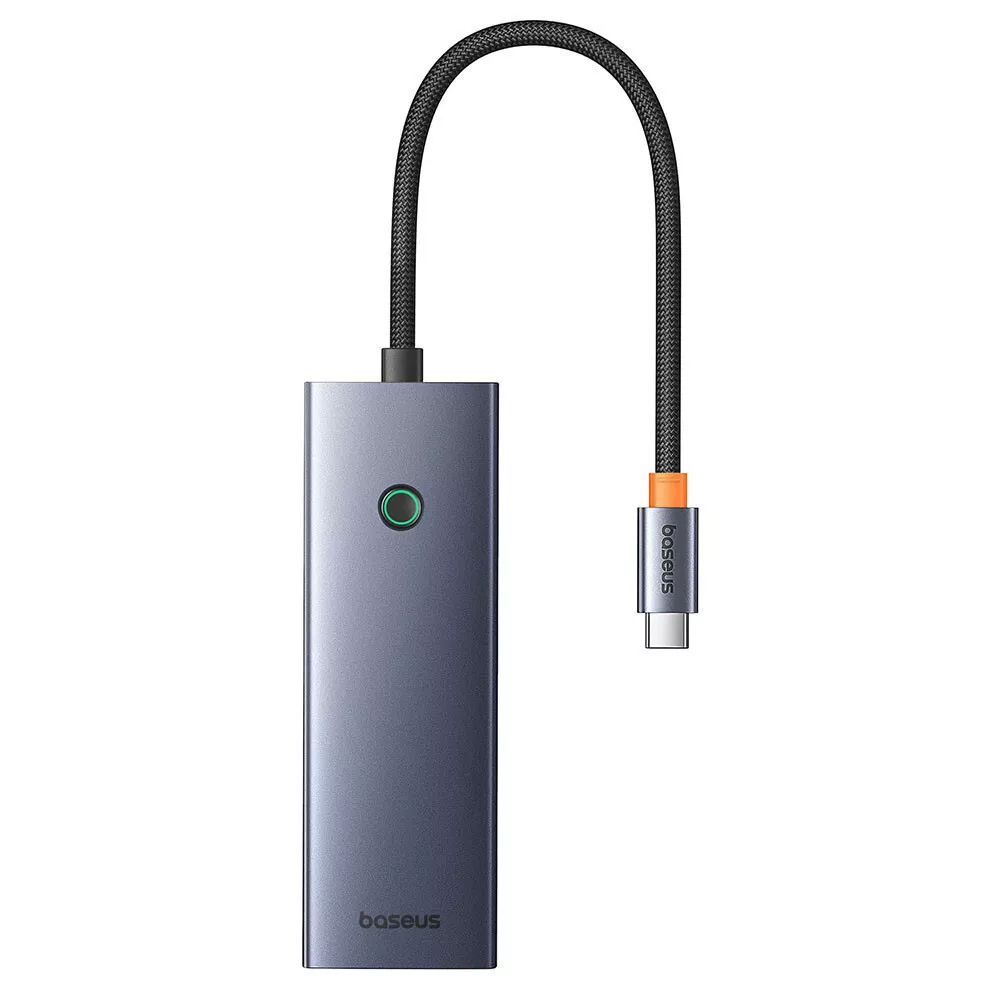 Hub USB-C Baseus UltraJoy, 3 x USB-A 3.0 - 1 x USB-C - 1 x HDMI - 1 x SD - 1 x microSD, Γκρι B00052803811-03
