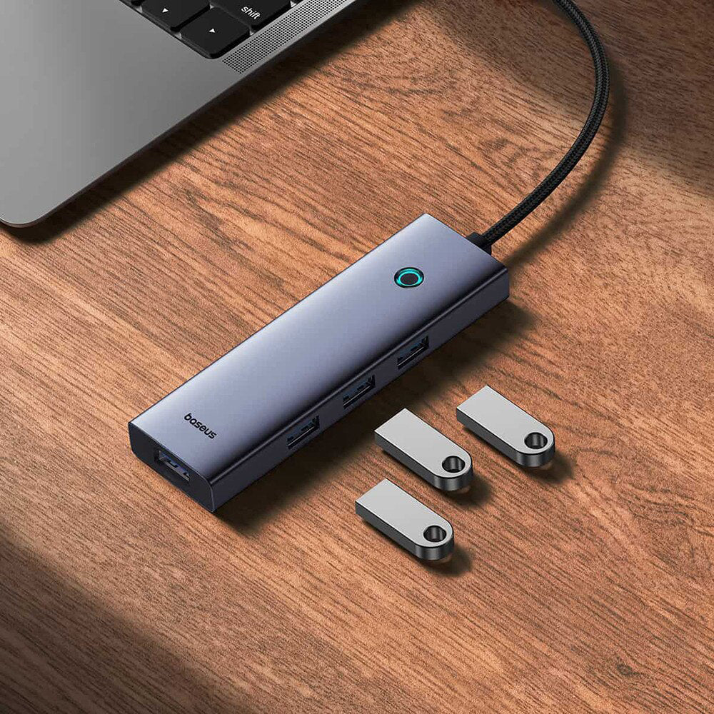 Hub USB-C Baseus UltraJoy, 4 x USB-A 3.0 - 1 x USB-C, Γκρι B00052801811-01