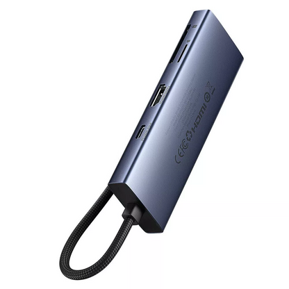 Hub USB-C Baseus UltraJoy, 3 x USB-A 3.0 - 1 x USB-C - 1 x HDMI - 1 x SD - 1 x microSD, Γκρι B00052803811-03