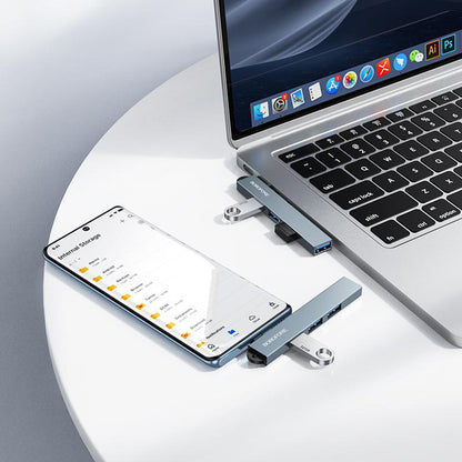 Borofone FH1A USB-C Hub, 4in1, Gray