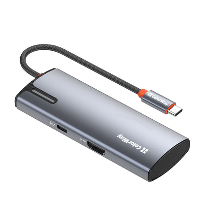 Hub USB-C ColorWay CW-HUB01, 5in1, Ασημί