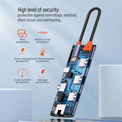 Hub USB-C ColorWay CW-HUB03, 6in1, Ασημί