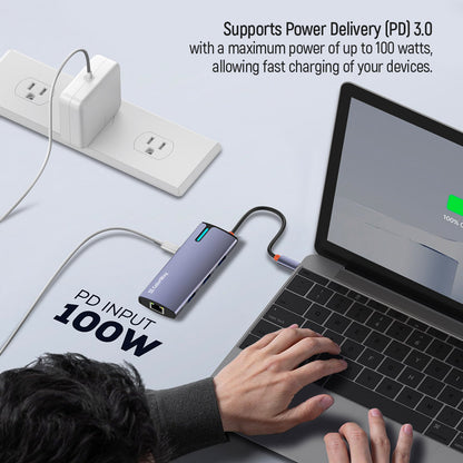 Hub USB-C ColorWay CW-HUB03, 6in1, Ασημί