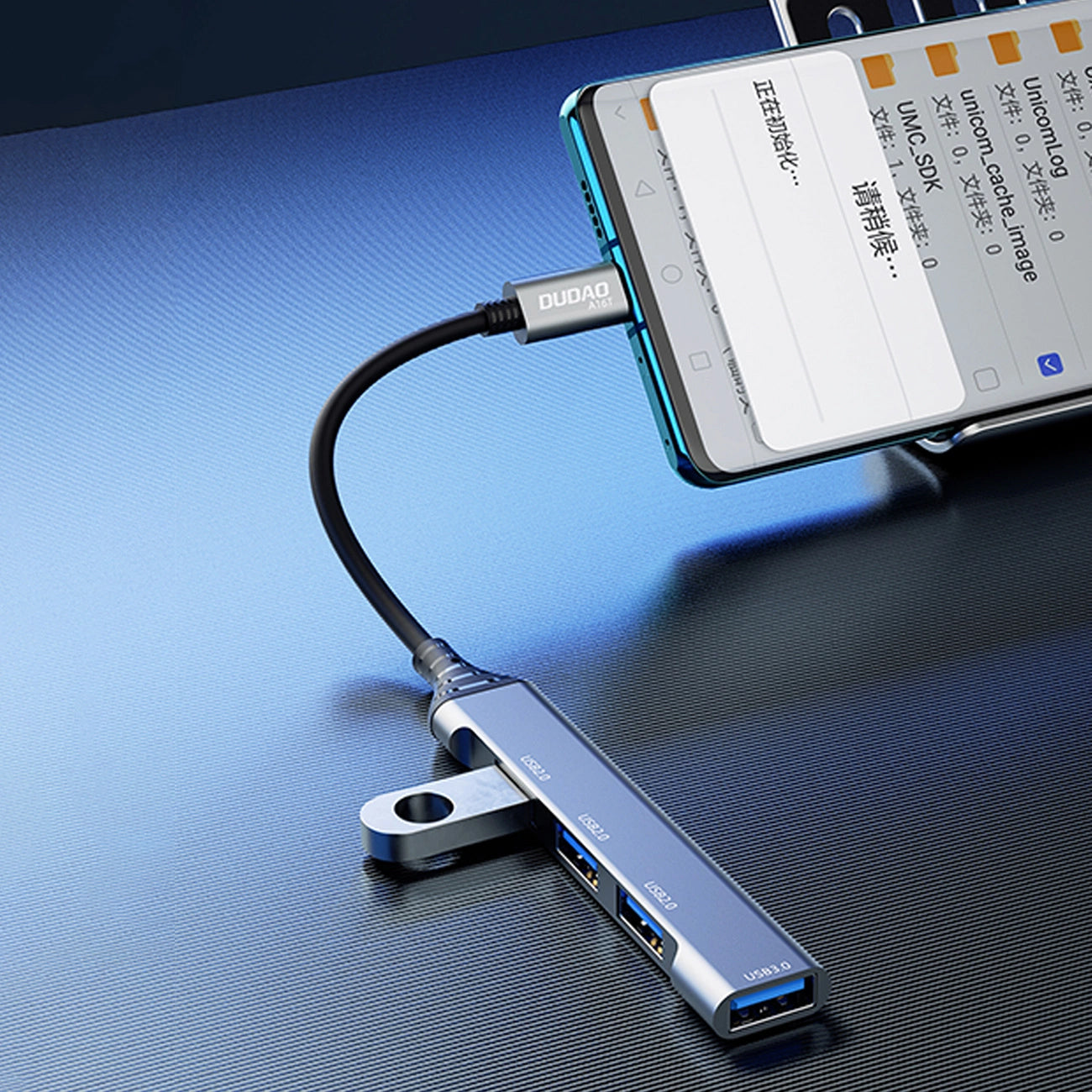 Hub USB-C Dudao A16T, 1 x USB-A 3.0 - 3 x USB-A, Μαύρο