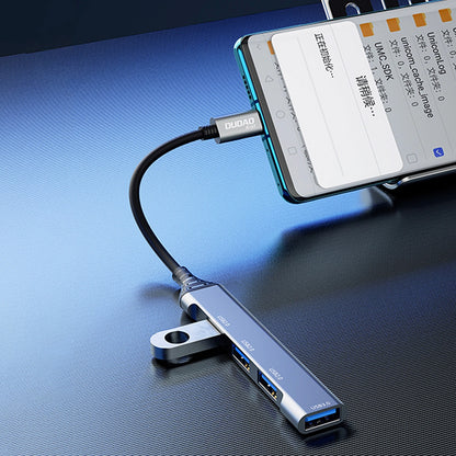 Hub USB-C Dudao A16T, 1 x USB-A 3.0 - 3 x USB-A, Μαύρο