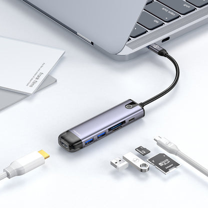 Hub USB-C McDodo HU-7740, 6σε1, Γκρι