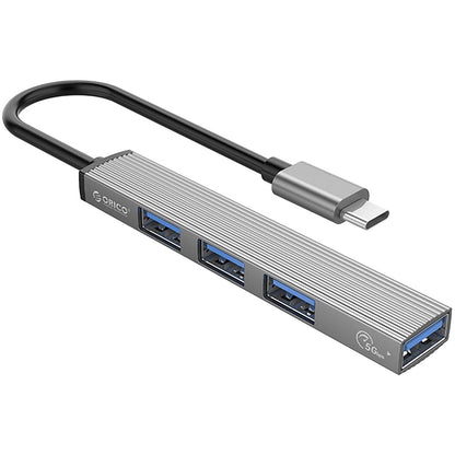 Hub USB-C Orico AH-A13, 1 x USB-A 3.0 - 3 x USB-A, Γκρι