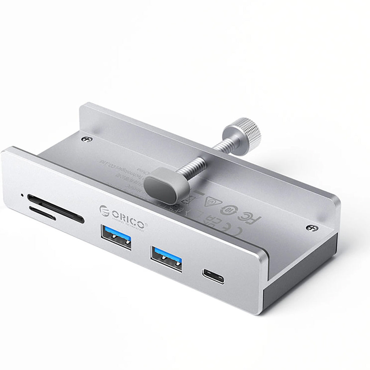 Hub USB-C Orico MH5PC Clamp, 2 x USB-A 3.2 - 1 x USB-C - 1 x SD - 1 x microSD, Ασημί