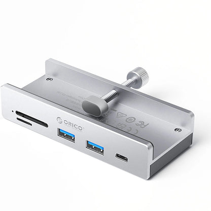 Hub USB-C Orico MH5PC Clamp, 2 x USB-A 3.2 - 1 x USB-C - 1 x SD - 1 x microSD, Ασημί
