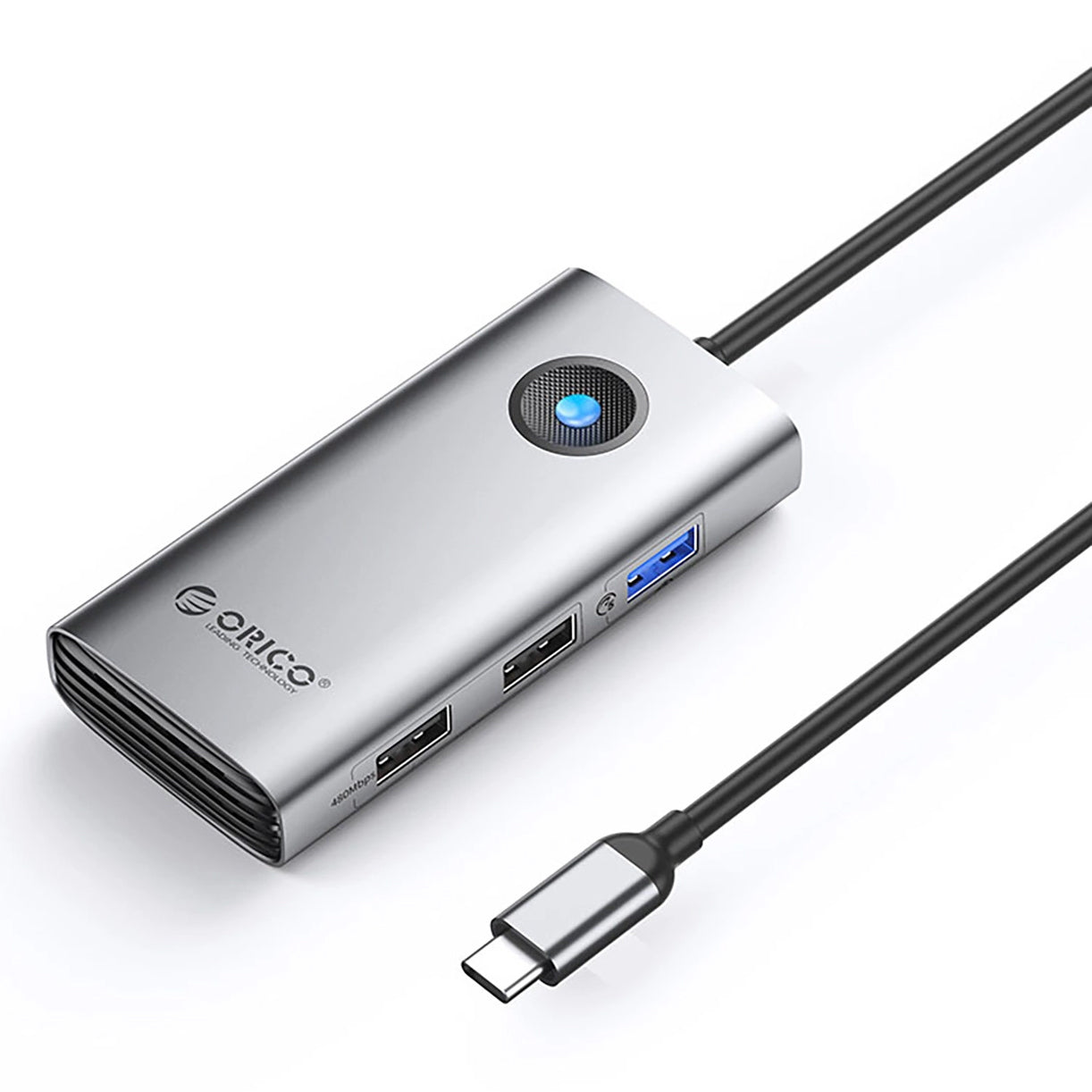 Hub USB-C Orico PW11-5P, 1 x USB-A 3.0 - 2 x USB-A - 1 x USB-C - 1 x HDMI, Γκρι