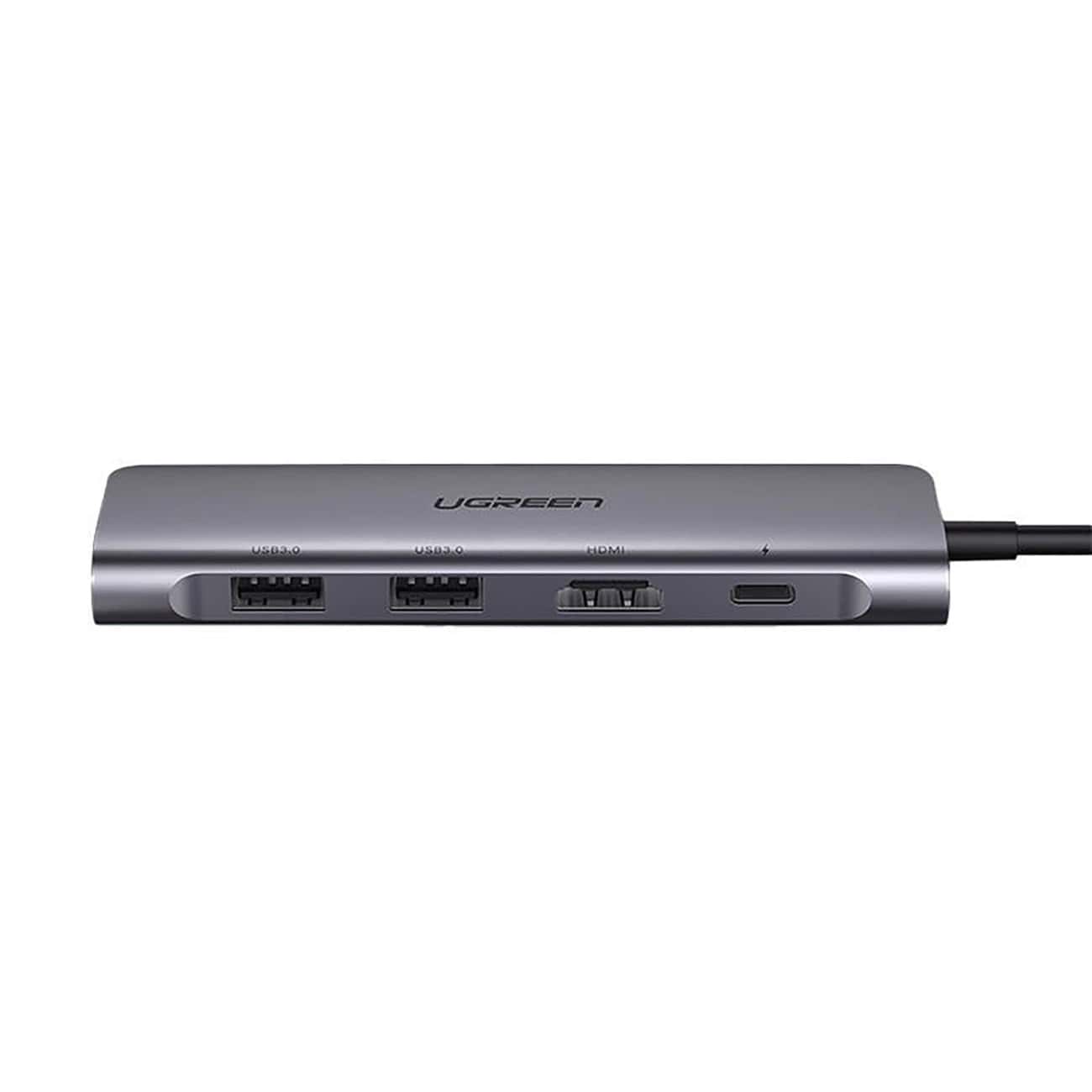 Hub USB-C UGREEN CM195 (15214), 2 x USB-A 3.0 - 1 x USB-C - 1 x HDMI - 1 x SD - 1 x microSD, Γκρι