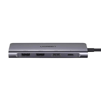 Hub USB-C UGREEN CM195 (15214), 2 x USB-A 3.0 - 1 x USB-C - 1 x HDMI - 1 x SD - 1 x microSD, Γκρι