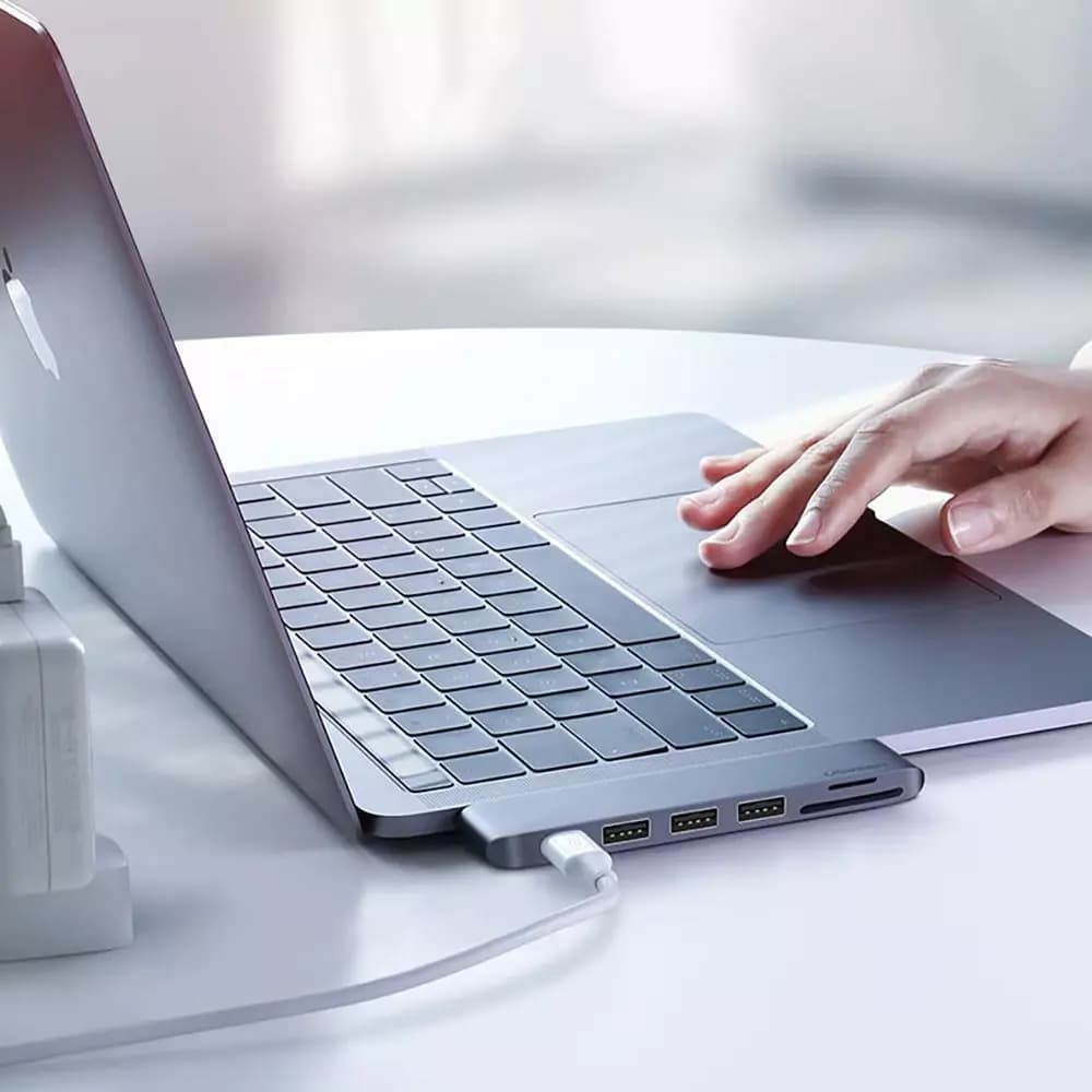 Hub USB-C UGREEN CM251 για Apple MacBook Pro / Air, 3 x USB-A 3.0 - 1 x USB-C - 1 x SD - 1 x microSD, Γκρι