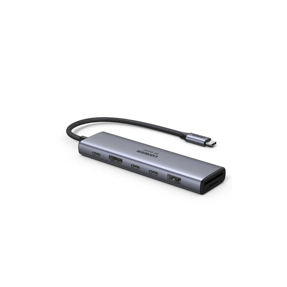 Hub USB-C UGREEN CM511 (45521), 1 x USB-A 3.2 - 3 x USB-C - 1 x HDMI - 1 x SD - 1 x microSD, Γκρι