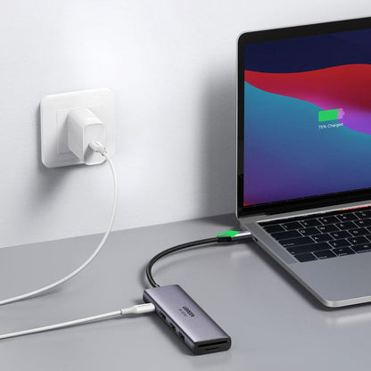 Hub USB-C UGREEN CM511 (60384), 2 x USB-A 3.0 - 1 x USB-C - 1 x HDMI - 1 x SD - 1 x microSD, Γκρι