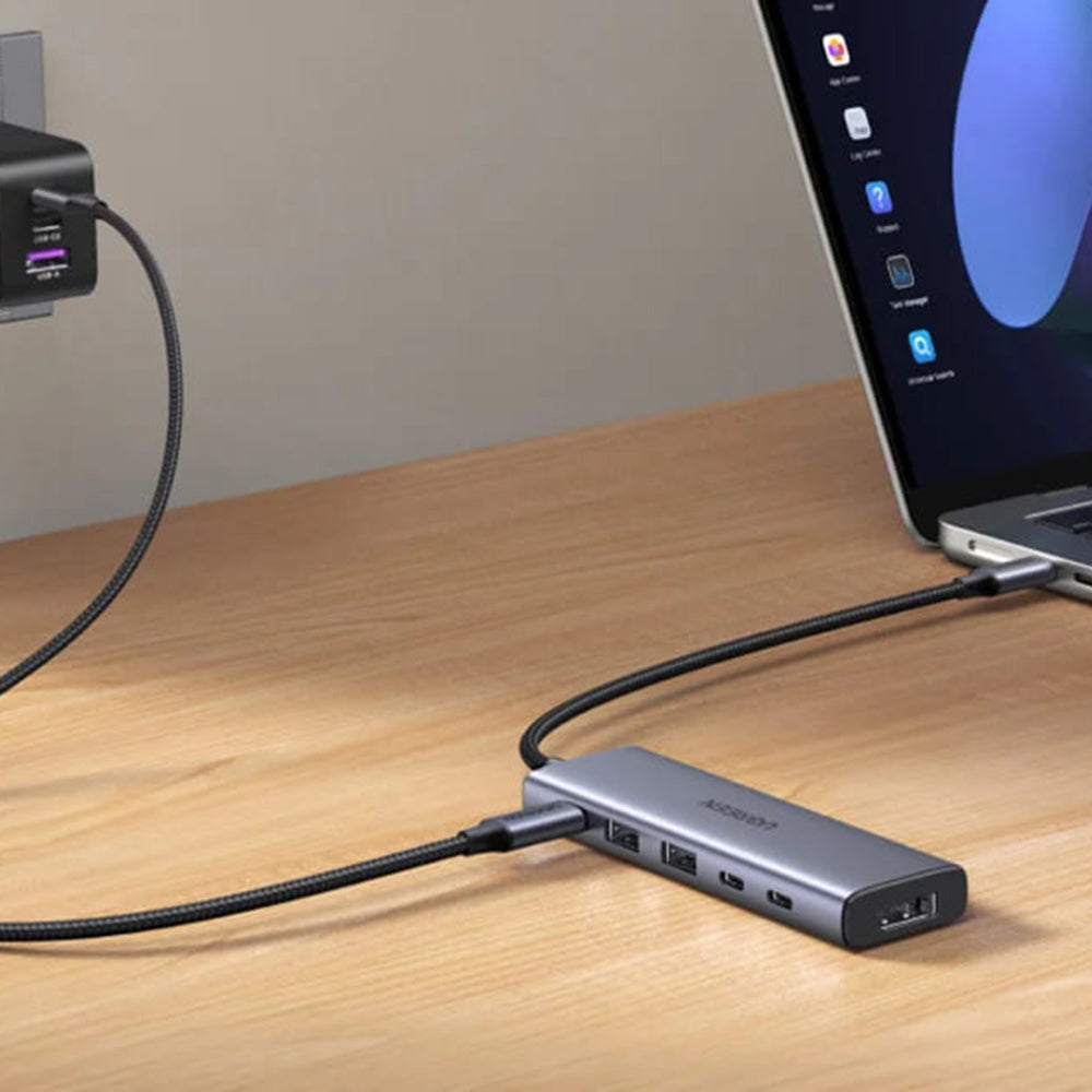 Hub USB-C UGREEN CM511 (75586), 6 σε 1, Γκρι