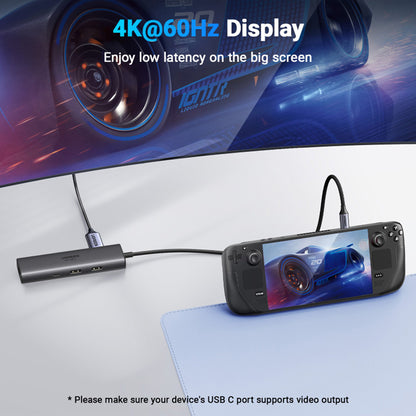 UGREEN CM512 USB-C Hub (45000), 2 x USB-A 3.2 - 2 x USB-C - 1 X HDMI - 1 x RJ45, Gray