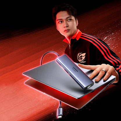 Hub USB-C UGREEN CM512 (75643), 6σε1, Γκρι