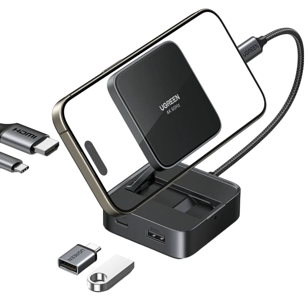Hub USB-C UGREEN CM801, 1 x USB-A 3.0 - 2 x USB-C - 1 x HDMI, Γκρι