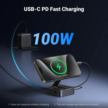 Hub USB-C UGREEN CM801, 1 x USB-A 3.0 - 2 x USB-C - 1 x HDMI, Γκρι
