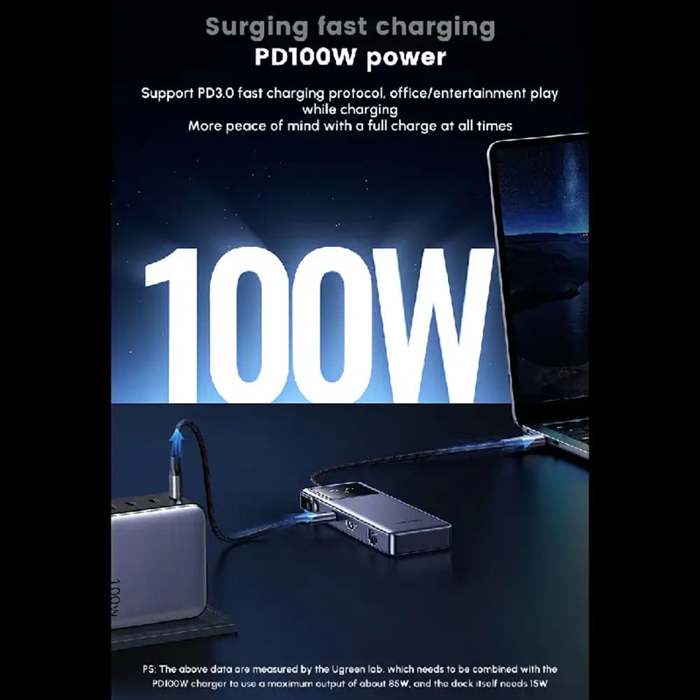 Hub USB-C UGREEN CM888 (45155) Uno, 6in1, Γκρι